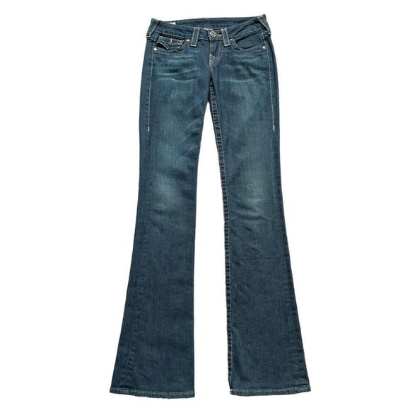 🔃True Religion Jewel Accent Flare Leg Denim Jeans